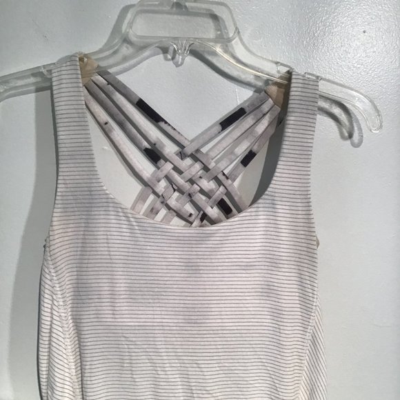 Lululemon Wild Tank White / Ghost Weave White Black - Picture 12 of 15